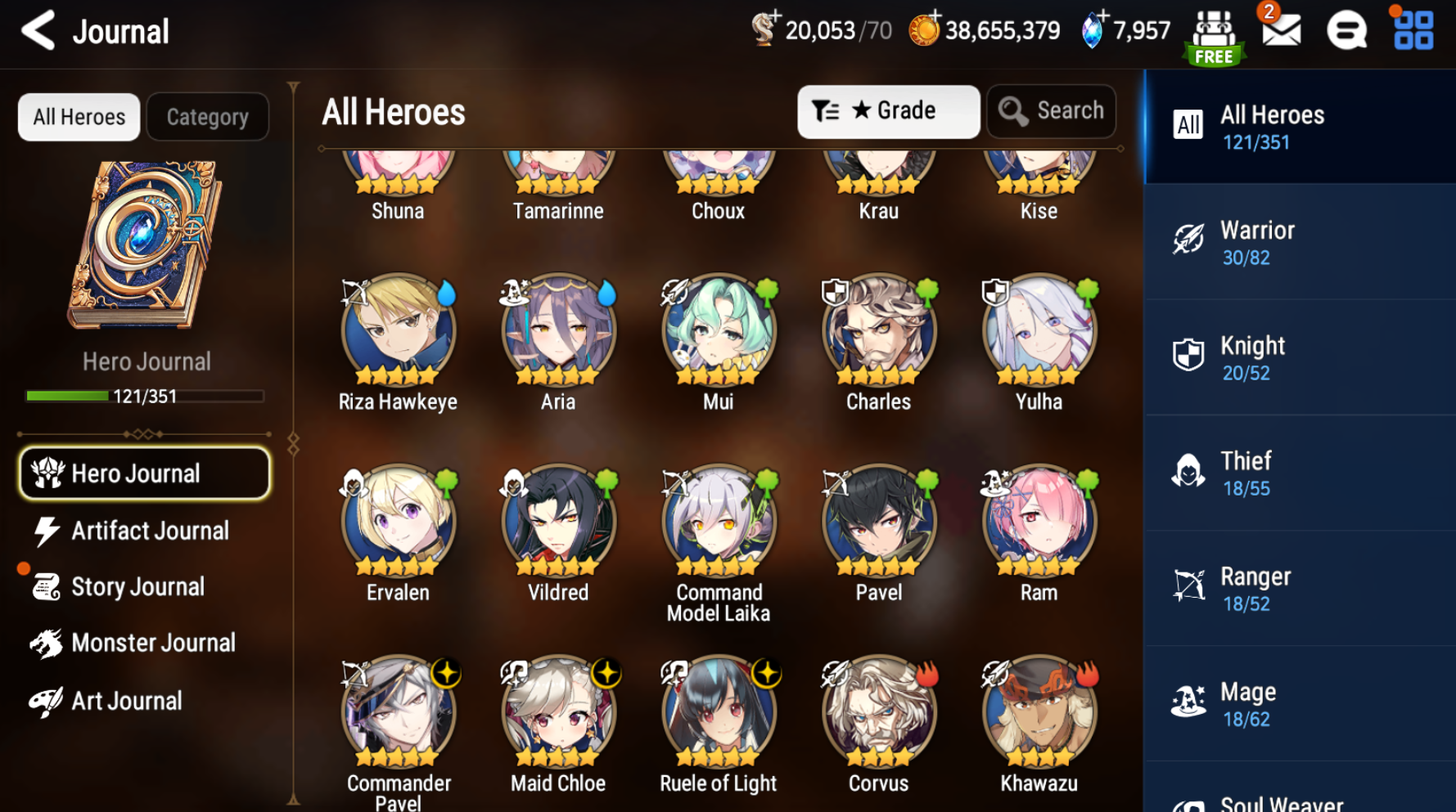 [GLOBAL] Epic 7 Seven 3ML Ruele Maid Chloe Commander Pavel Angel of Light Angelica + Name Starter Account-Mobile Games Starter