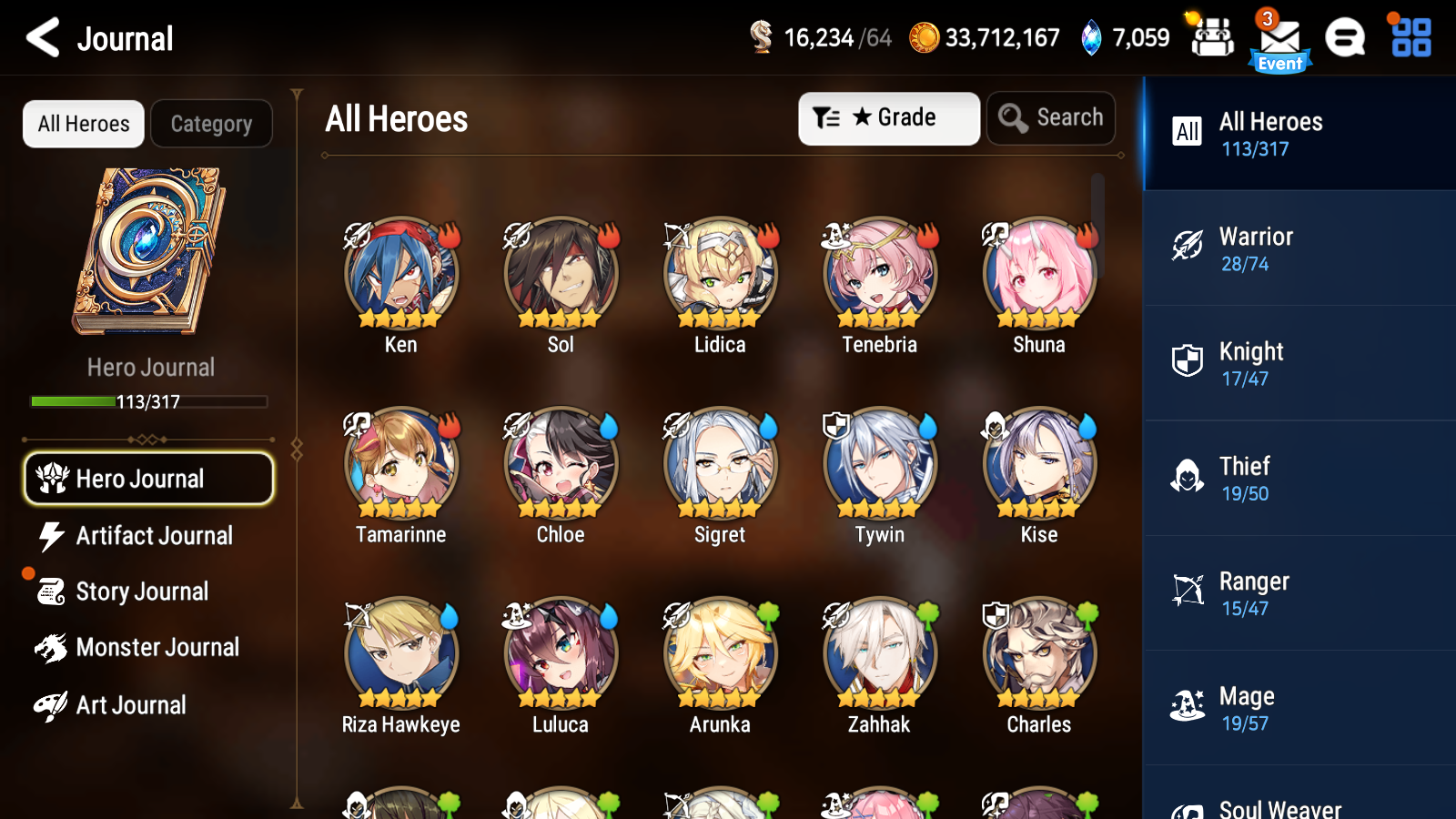 [Global] Epic 7 Seven 3ML Specimen Sez Ambitious Tywin Sage Baal Angel of Light Angelica +Name Starter Account-Mobile Games Starter