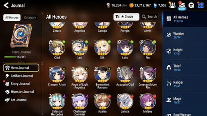 [Global] Epic 7 Seven 3ML Specimen Sez Ambitious Tywin Sage Baal Angel of Light Angelica +Name Starter Account-Mobile Games Starter