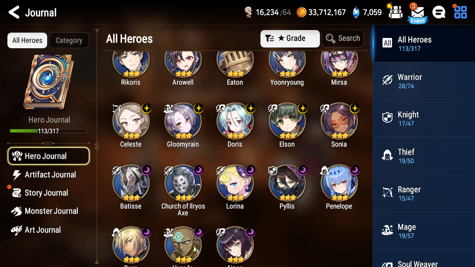 [Global] Epic 7 Seven 3ML Specimen Sez Ambitious Tywin Sage Baal Angel of Light Angelica +Name Starter Account-Mobile Games Starter