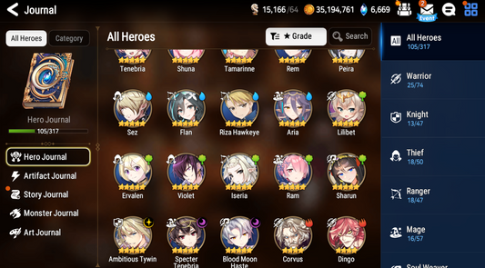 [Global] Epic 7 Seven 3ML Specter Tenebria Ambitious Tywin Blood Moon Haste Jack Rem + Name Starter Account-Mobile Games Starter