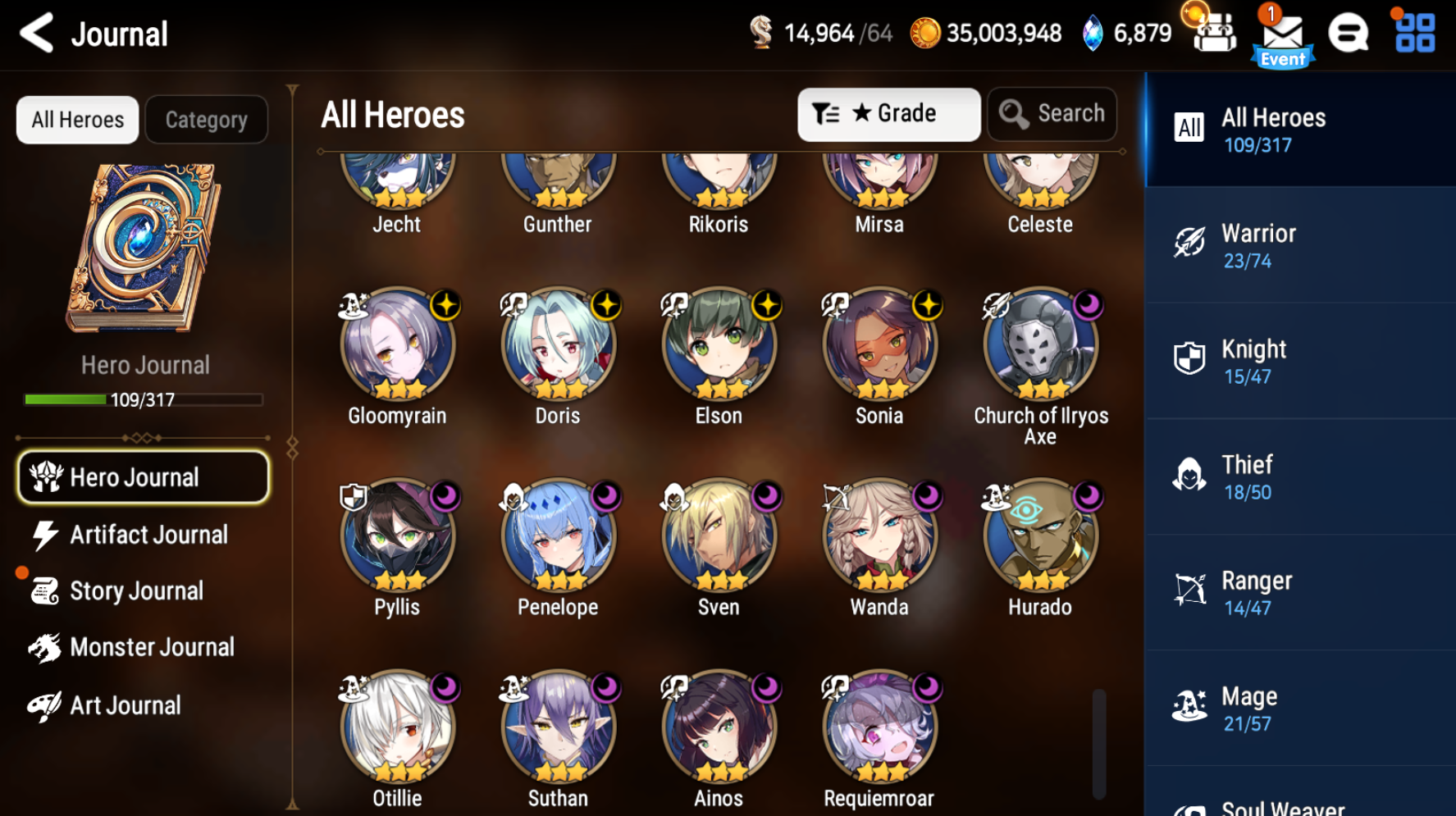 [Global] Epic 7 Seven 3ML Specter Tenebria Silver Blade Aramintha ML Laika + Name Starter Account-Mobile Games Starter