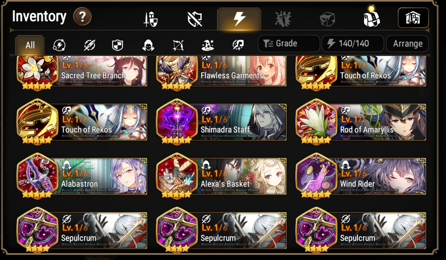 [Global] Epic 7 Seven 3ML Specter Tenebria Silver Blade Aramintha ML Laika + Name Starter Account-Mobile Games Starter