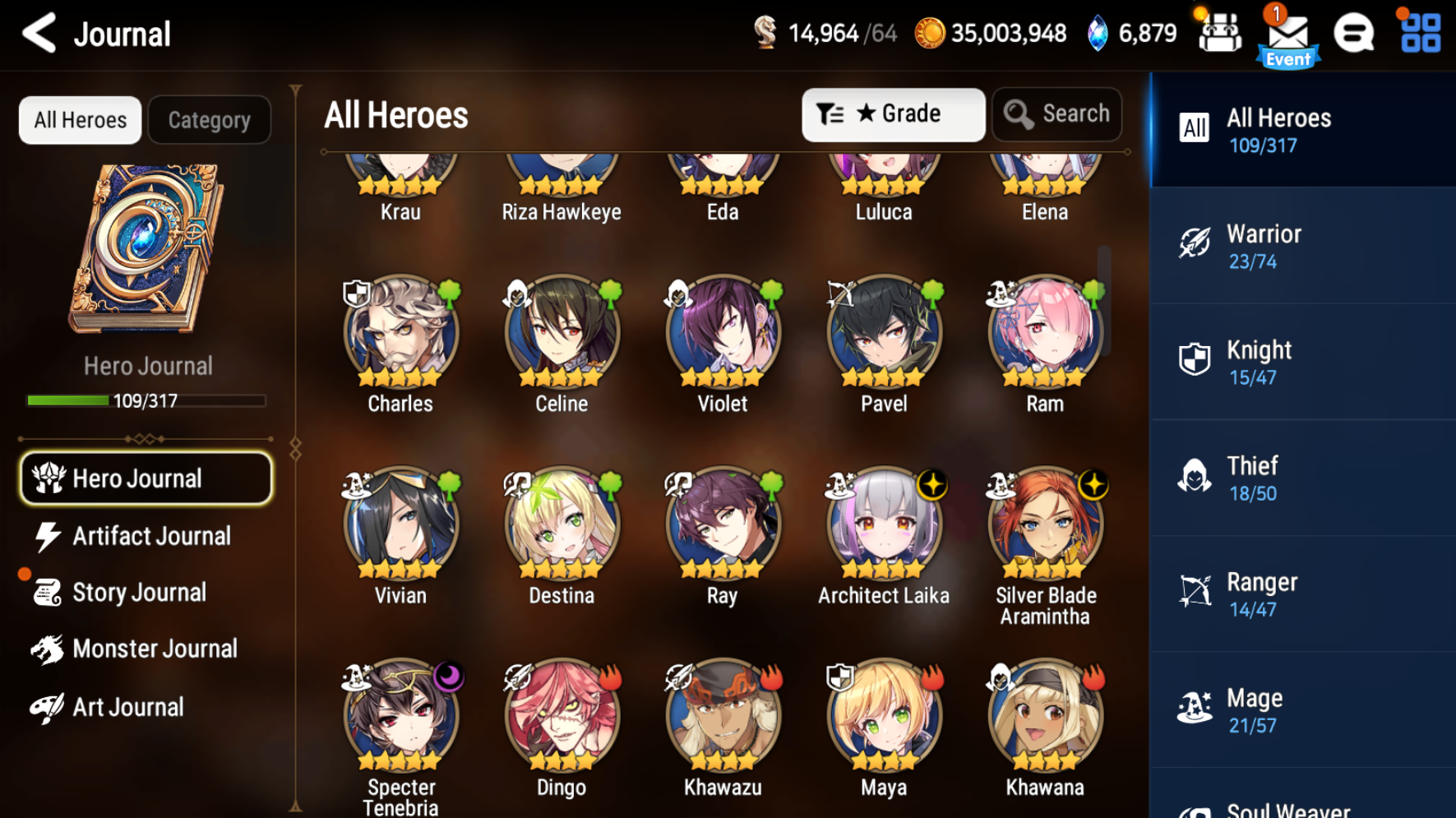 [Global] Epic 7 Seven 3ML Specter Tenebria Silver Blade Aramintha ML Laika + Name Starter Account-Mobile Games Starter