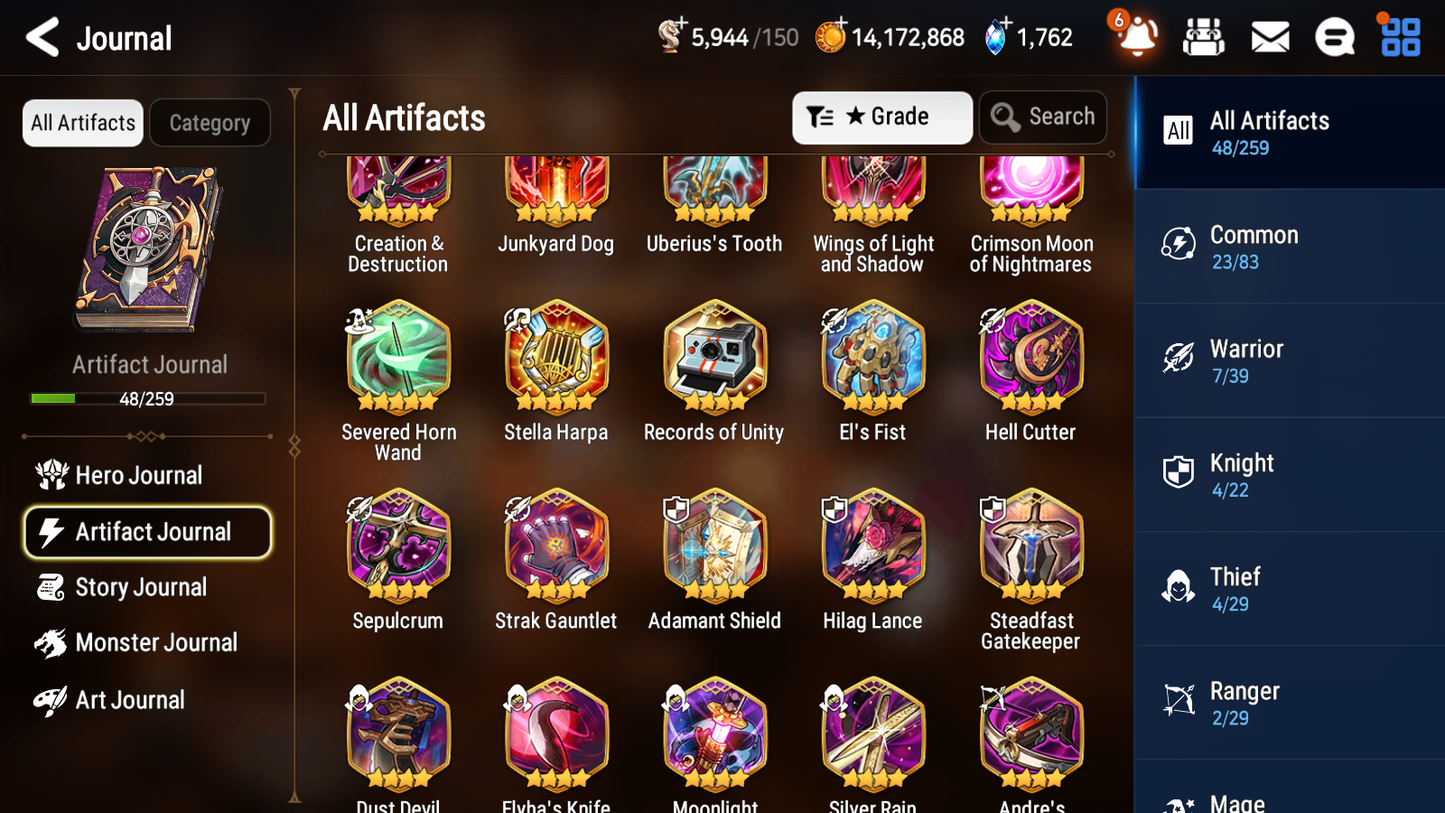 [GLOBAL] Epic 7 Seven 3ML Straze Last Rider Krau Blood Moon Haste + ML Mystics Pulls + 20 Speed + Name Starter Account-Mobile Games Starter