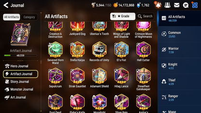 [GLOBAL] Epic 7 Seven 3ML Straze Last Rider Krau Blood Moon Haste + ML Mystics Pulls + 20 Speed + Name Starter Account-Mobile Games Starter