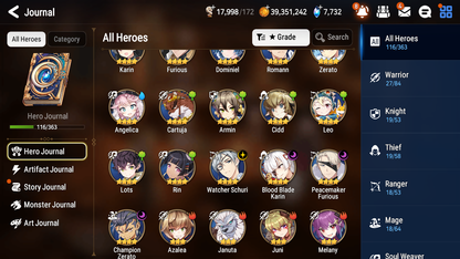 [GLOBAL] Epic 7 Seven 3ML Straze Top Model Luluca Ambitious Tywin +ML pulls + 20 Speed + Name Starter Account-Mobile Games Starter