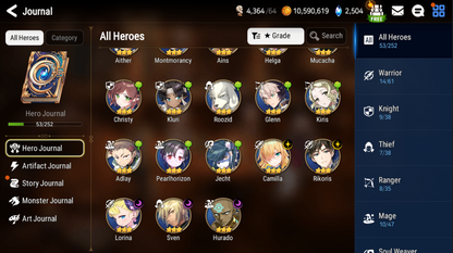 [Global] Epic 7 Seven 3ML Top Model Luluca Archdemon's Shadow Closer Charles + Pulls + Name Starter Account-Mobile Games Starter