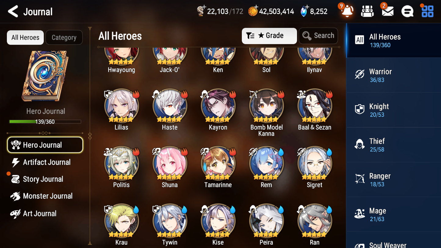 [GLOBAL] Epic 7 Seven 3ML Witch of the Mere Tenebria Harsetti Solitaria of Snow Rem Jack +42ML pulls+ 20 Speed + Name Starter Account-Mobile Games Starter