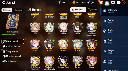 [GLOBAL] Epic 7 Seven 3ML Witch of the Mere Tenebria Remnant Violet Little Queen Charlotte Fairytale Tenebria Angel of Light Angelica + ML pulls +Name Starter Account-Mobile Games Starter