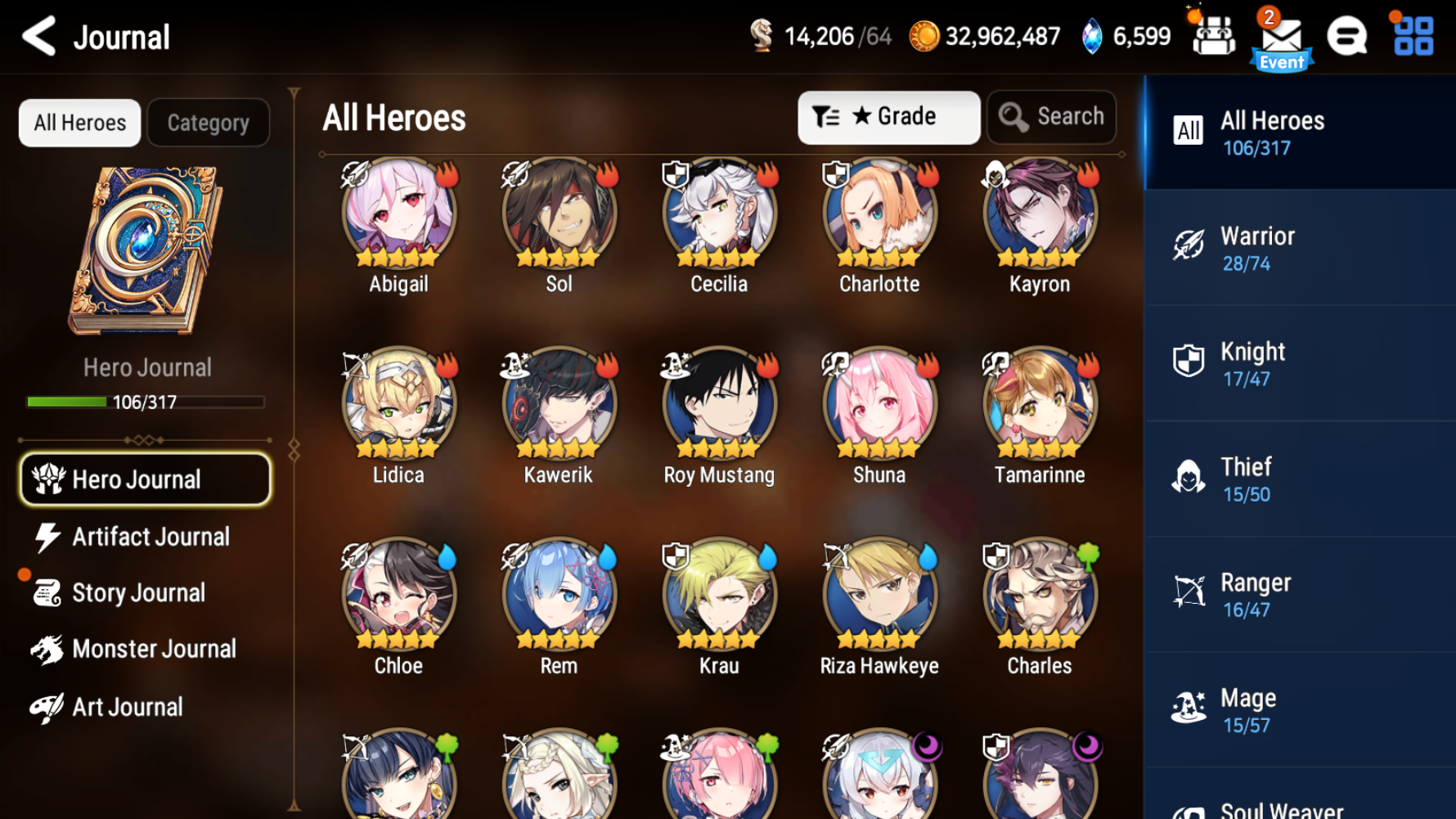 [Global] Epic 7 Seven 3ML Zio Fallen Cecilia Designer Lilibet Rem Roy Mustang + Name Starter Account-Mobile Games Starter