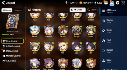 [Global] Epic 7 Seven 3ML Zio Fallen Cecilia Designer Lilibet Rem Roy Mustang + Name Starter Account-Mobile Games Starter