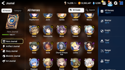 [Global] Epic 7 Seven 3ML Zio Fallen Cecilia Designer Lilibet Rem Roy Mustang + Name Starter Account-Mobile Games Starter