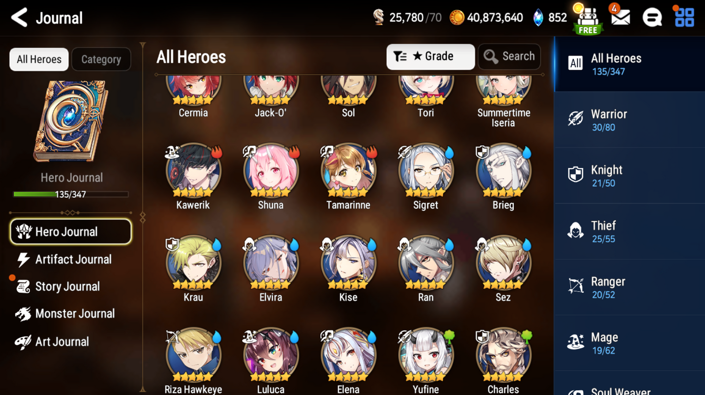 [Global] Epic 7 Seven 3ML+3 limited Tori + Designer Lilibet Last Rider Krau Summertime Iseria Angel +Name Starter Account-Mobile Games Starter