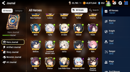 [Global] Epic 7 Seven 3ML+3 limited Tori + Designer Lilibet Last Rider Krau Summertime Iseria Angel +Name Starter Account-Mobile Games Starter