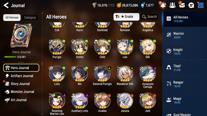 [GLOBAL] Epic 7 Seven 4ML 1LIM Abyssal Yufine Fairytale Tenebria Little Queen Charlotte Dark Corvus Charles + ML pulls Mystics + 20 Speed + Name Starter Account-Mobile Games Starter