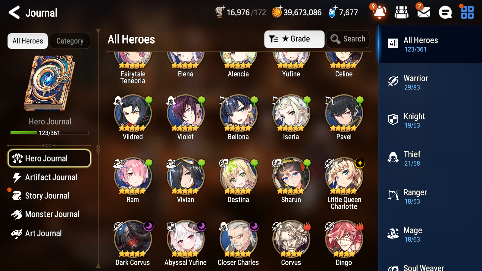 [GLOBAL] Epic 7 Seven 4ML 1LIM Abyssal Yufine Fairytale Tenebria Little Queen Charlotte Dark Corvus Charles + ML pulls Mystics + 20 Speed + Name Starter Account-Mobile Games Starter