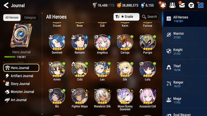 [GLOBAL] Epic 7 Seven 4ML 1LIM Belian Ambitious Tywin Maid Chloe Martial Artist Ken Rem + ML pulls + 20 Speed +Name Starter Account-Mobile Games Starter