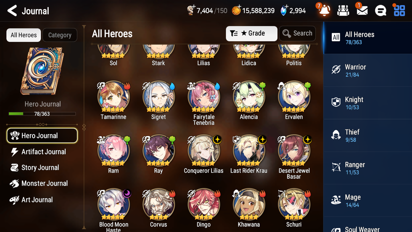 [GLOBAL] Epic 7 Seven 4ML 1LIM Fairytale Tenebria Last Rider Krau + ML pulls + 20 Speed + Name Starter Account-Mobile Games Starter