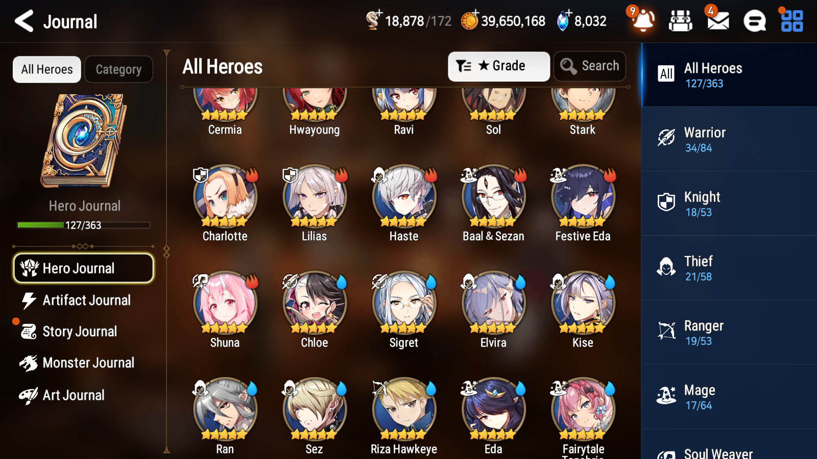 [GLOBAL] Epic 7 Seven 4ML 1LIM Lionheart Cermia Maid Chloe Arbiter Vildred Apocalypse Ravi Fairytale Tenebria + ML pulls + 20 Speed +Name Starter Account-Mobile Games Starter