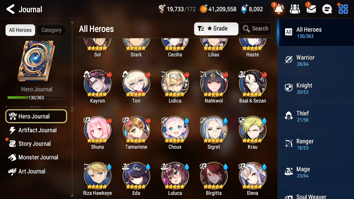 [GLOBAL] Epic 7 Seven 4ML 1LIM Tori + Specter Tenebria Silver Blade Aramintha Architect Laika Charlotte + ML pulls + 20 Speed + Name Starter Account-Mobile Games Starter