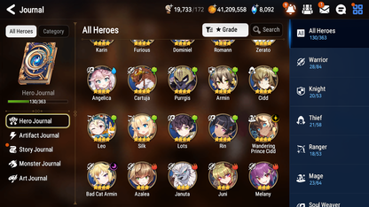 [GLOBAL] Epic 7 Seven 4ML 1LIM Tori + Specter Tenebria Silver Blade Aramintha Architect Laika Charlotte + ML pulls + 20 Speed + Name Starter Account-Mobile Games Starter