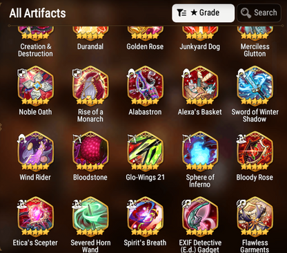 [GLOBAL] Epic 7 Seven 3ML Tori + Specter Tenebria Silver Blade Aramintha ML Laika + Name Starter Account-Mobile Games Starter