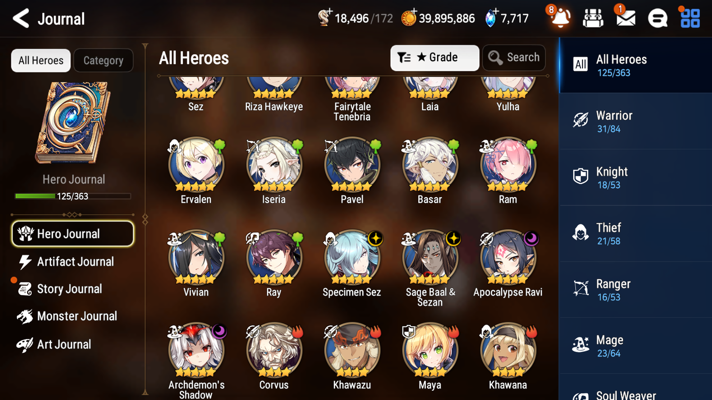 [GLOBAL] Epic 7 Seven 4ML 2LIM Apocalypse Ravi Archdemon Specimen Sez Laia Fairytale Tenebria Sage Baal + ML pulls + 20 Speed +Name Starter Account-Mobile Games Starter