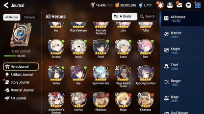 [GLOBAL] Epic 7 Seven 4ML 2LIM Apocalypse Ravi Archdemon Specimen Sez Laia Fairytale Tenebria Sage Baal + ML pulls + 20 Speed +Name Starter Account-Mobile Games Starter