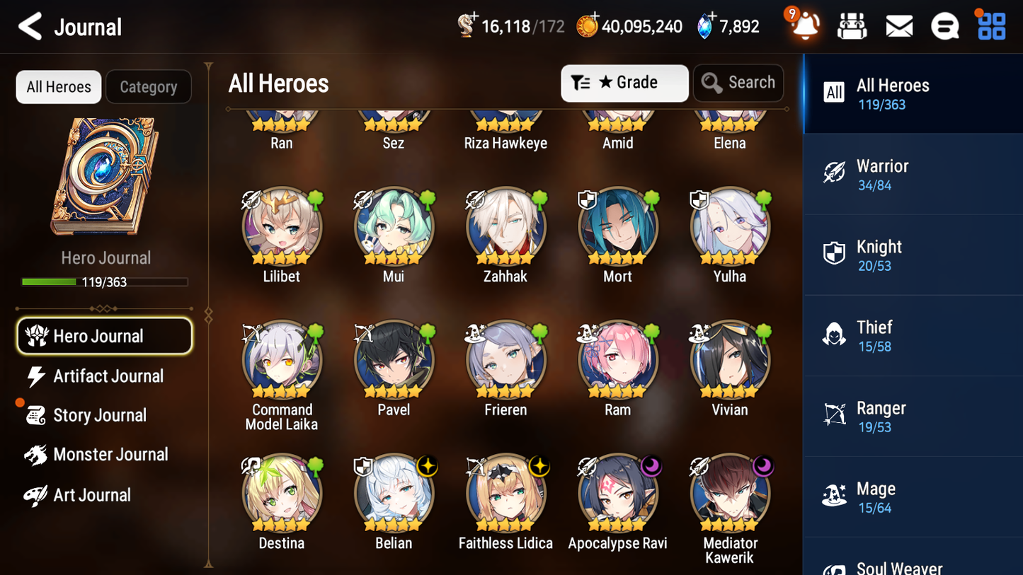 [GLOBAL] Epic 7 Seven 4ML 2LIM Frieren+Artifact +Belian Apocalypse Ravi Faithless Lidica Mediator Kawerik Amid + 37ML Pulls 1800Mystics +20 Speed +Name Starter Account-Mobile Games Starter