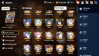 [GLOBAL] Epic 7 Seven 4ML 2LIM Frieren+Artifact + Conqueror Lilias Maid Chloe Pavel Fairytale Tenebria+ 40ML Pulls 2600Mystics +20 Speed+Name Starter Account-Mobile Games Starter