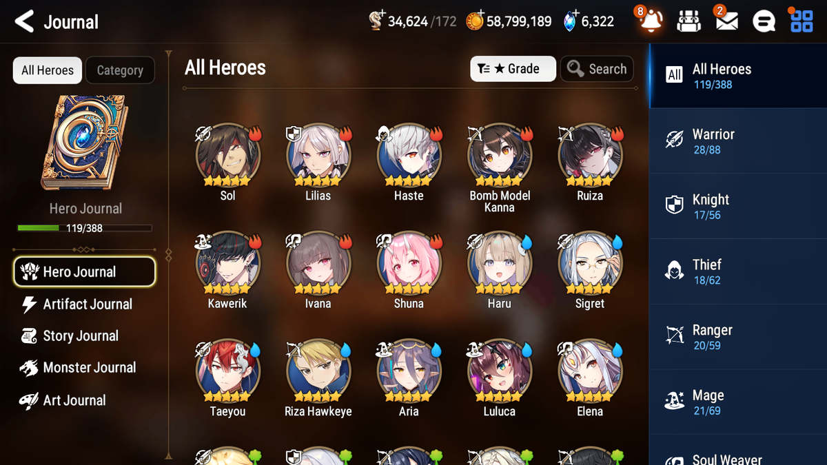 [GLOBAL] Epic 7 Seven 4ML 2LIM Haru+artifact Navy Captain Landy Straze Silver Blade Aramintha Laika Ocean Breeze Lulcua Ruiza + 54ML pulls +3x 20 Speed + Luna Skin+Name Starter Account-Mobile Games Starter