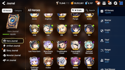 [GLOBAL] Epic 7 Seven 4ML 2LIM Shepherd of the Dark Diene Belian Lionheart Cermia Little Queen Charlotte Rimuru Jack Moon Bunny + ML pulls + 20 Speed + Name Starter Account-Mobile Games Starter
