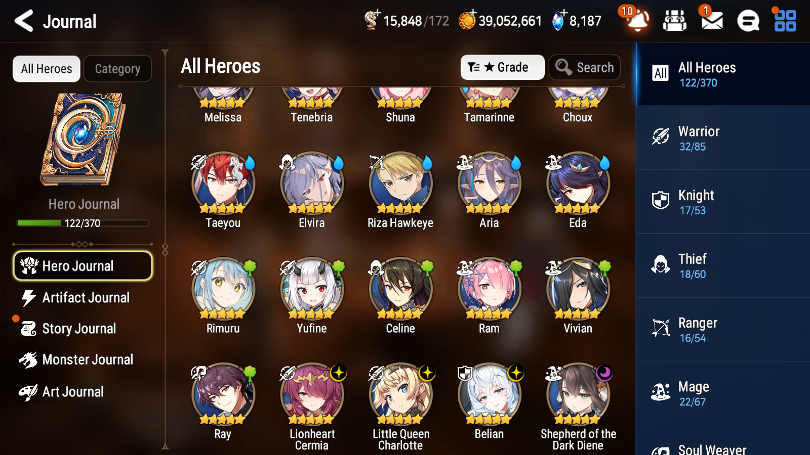 [GLOBAL] Epic 7 Seven 4ML 2LIM Shepherd of the Dark Diene Belian Lionheart Cermia Little Queen Charlotte Rimuru Jack Moon Bunny + ML pulls + 20 Speed + Name Starter Account-Mobile Games Starter