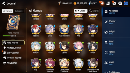 [GLOBAL] Epic 7 Seven 4ML 2LIM Shepherd of the Dark Diene Belian Lionheart Cermia Little Queen Charlotte Rimuru Jack Moon Bunny + ML pulls + 20 Speed + Name Starter Account-Mobile Games Starter