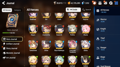 [GLOBAL] Epic 7 Seven 4ML 2LIM Witch of the Mere Tenebria Remnant Violet Little Queen Charlotte Fairytale Tenebria Arbiter Vildred Angel of Light Angelica + ML pulls + 20 Speed + Name Starter Account-Mobile Games Starter