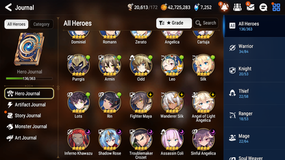 [GLOBAL] Epic 7 Seven 4ML 2LIM Witch of the Mere Tenebria Remnant Violet Little Queen Charlotte Fairytale Tenebria Arbiter Vildred Angel of Light Angelica + ML pulls + 20 Speed + Name Starter Account-Mobile Games Starter