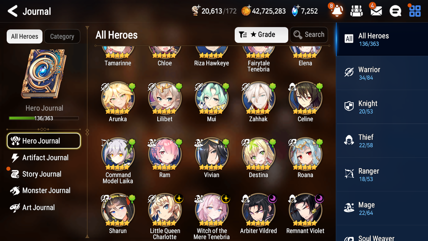 [GLOBAL] Epic 7 Seven 4ML 2LIM Witch of the Mere Tenebria Remnant Violet Little Queen Charlotte Fairytale Tenebria Arbiter Vildred Angel of Light Angelica + ML pulls + 20 Speed + Name Starter Account-Mobile Games Starter