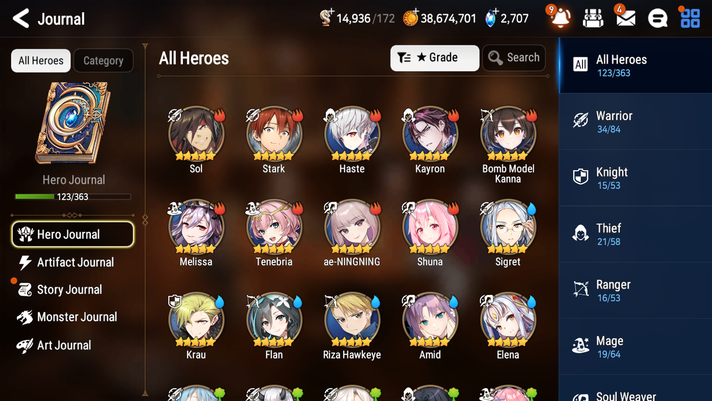 [GLOBAL] Epic 7 Seven 4ML 3LIM Specter Tenebria Arbiter Vildred Faithless Lidica Rimuru Amid AeNingNing + ML pulls + 20 Speed+ Name Starter Account-Mobile Games Starter