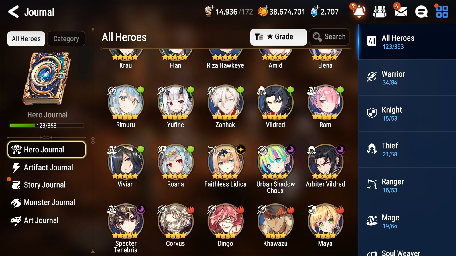 [GLOBAL] Epic 7 Seven 4ML 3LIM Specter Tenebria Arbiter Vildred Faithless Lidica Rimuru Amid AeNingNing + ML pulls + 20 Speed+ Name Starter Account-Mobile Games Starter