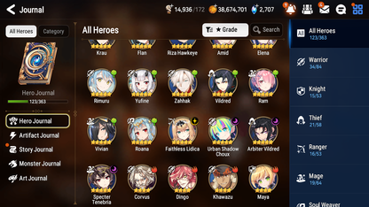 [GLOBAL] Epic 7 Seven 4ML 3LIM Specter Tenebria Arbiter Vildred Faithless Lidica Rimuru Amid AeNingNing + ML pulls + 20 Speed+ Name Starter Account-Mobile Games Starter