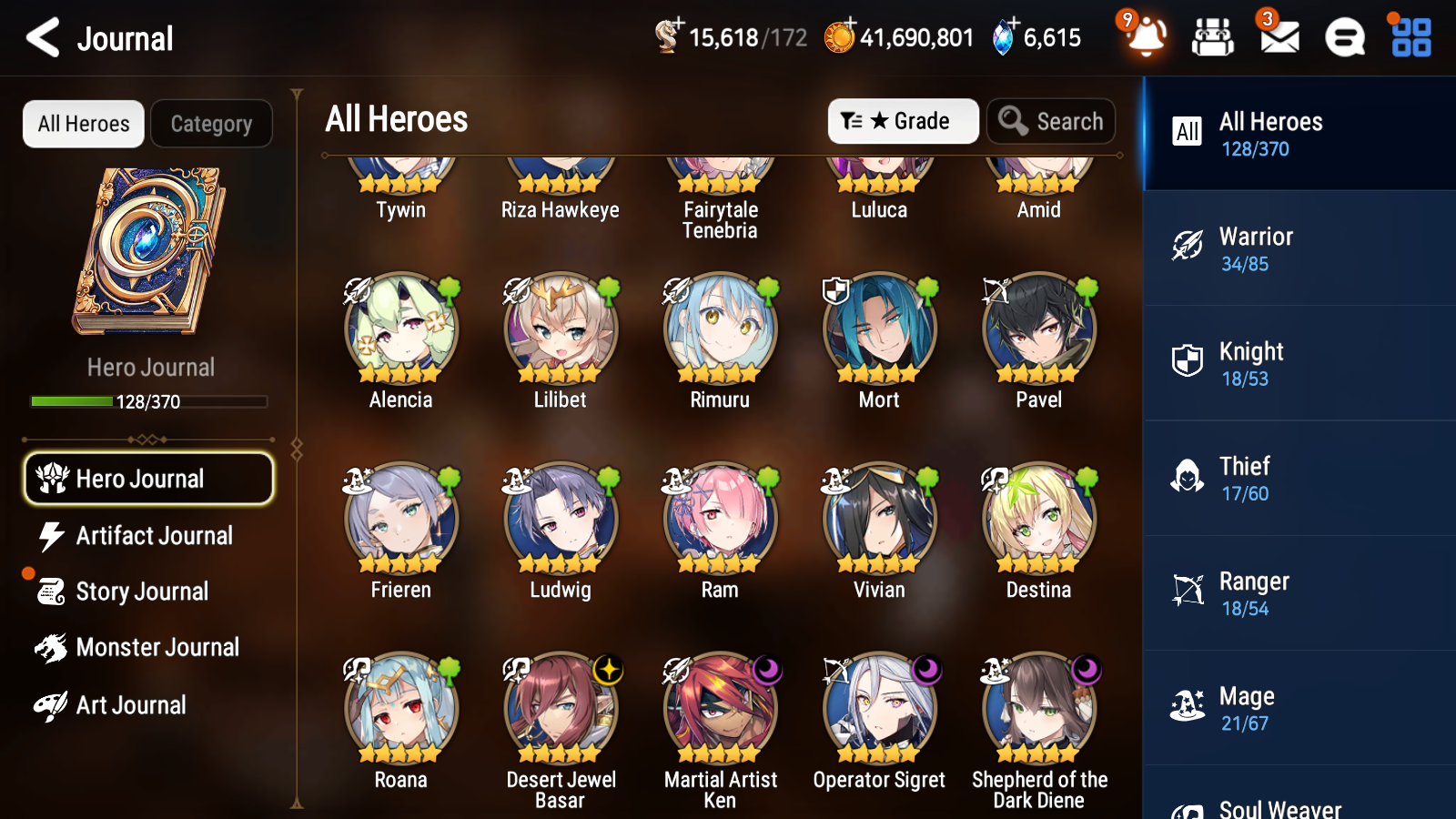 [GLOBAL] Epic 7 Seven 4ML 5LIM Shepherd of the Dark Diene Frieren Martial Artist Ken DJ Basar Operator Sigret Rimuru Amid Festive Eda +37ML pull 2400Mystics +20 Speed+ Name Starter Account-Mobile Games Starter