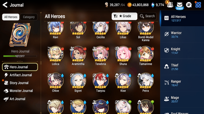 [GLOBAL] Epic 7 Seven 4ML Abyssal Yufine Mediator Kawerik Remnant Violet Operator Sigret Laia +43 ML pulls +Name Starter Account-Mobile Games Starter