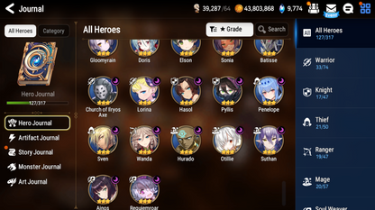 [GLOBAL] Epic 7 Seven 4ML Abyssal Yufine Mediator Kawerik Remnant Violet Operator Sigret Laia +43 ML pulls +Name Starter Account-Mobile Games Starter