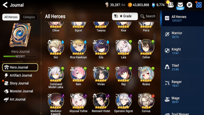 [GLOBAL] Epic 7 Seven 4ML Abyssal Yufine Mediator Kawerik Remnant Violet Operator Sigret Laia +43 ML pulls +Name Starter Account-Mobile Games Starter