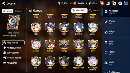 [GLOBAL] Epic 7 Seven 4ML Arbiter Vildred Apocalypse Ravi Zio Dark Corvus + ML pulls + 20 Speed + Name Starter Account-Mobile Games Starter