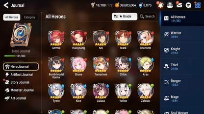 [GLOBAL] Epic 7 Seven 4ML Arbiter Vildred Fallen Cecilia Specimen Sez Ambitious Tywin Angel of Light Angelica + ML pulls + Name Starter Account-Mobile Games Starter