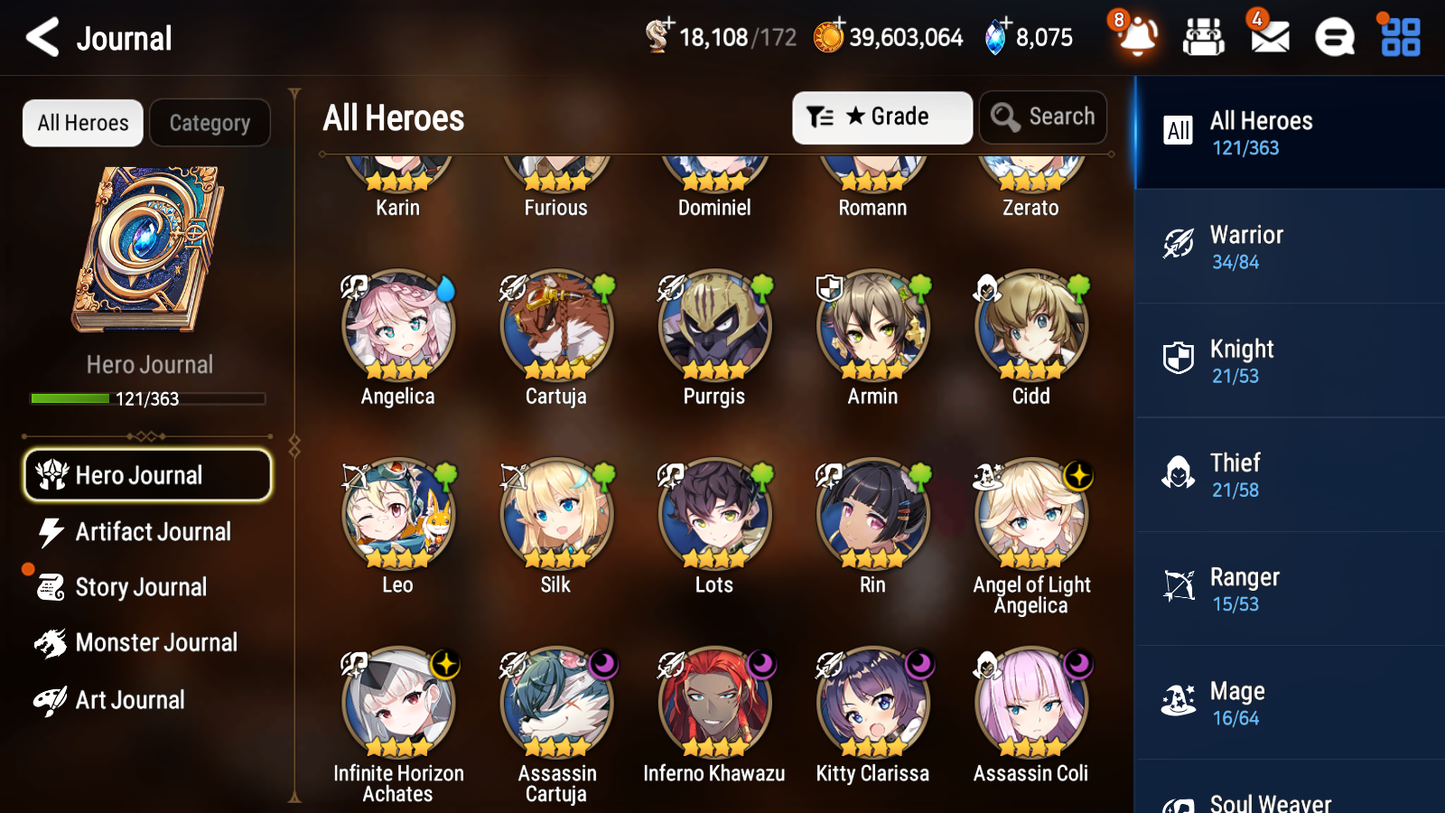 [GLOBAL] Epic 7 Seven 4ML Arbiter Vildred Fallen Cecilia Specimen Sez Ambitious Tywin Angel of Light Angelica + ML pulls + Name Starter Account-Mobile Games Starter
