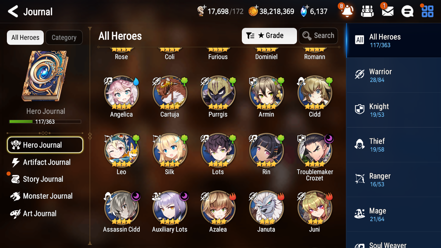 [GLOBAL] Epic 7 Seven 4ML Arbiter Vildred Silver Blade Aramintha Solitaria of the Snow + ML pulls + 20 Speed + Name Starter Account-Mobile Games Starter