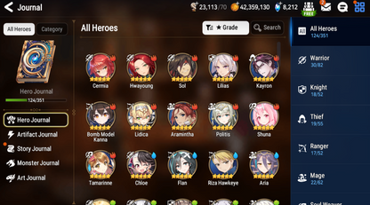 [GLOBAL] Epic 7 Seven 4ML Boss Arunka Empyrean Ilynav Sylvan Sage Vivian Operator Sigret + ML pulls + Name Starter Account-Mobile Games Starter
